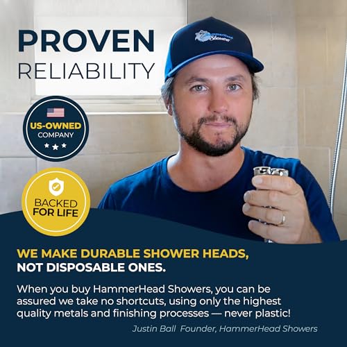 Solid Metal Handheld Shower Head with Hose and Brass Holder