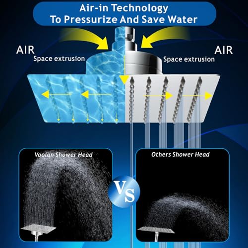 Rain Shower Head with Filtered