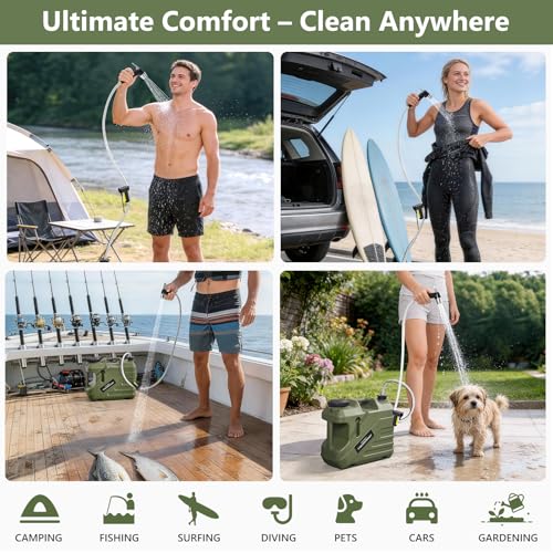 Portable Shower for Camping with Integrated Design