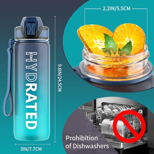 Water Bottle with Straw