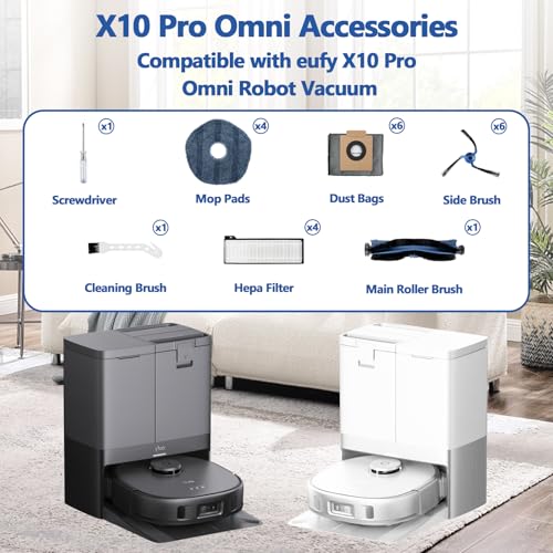 23 Pack Eufy Replacement Parts Kit for Eufy X10 Pro Omni Robot Vacuum Accessories