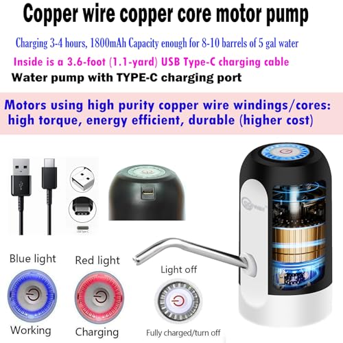Portable Electric Dispenser Pump Filter for 5 Gallon Water jug (4 Count)