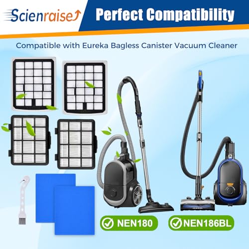 NEN180 Filter Replacement Compatible with Eureka NEN186BL (4 Count)
