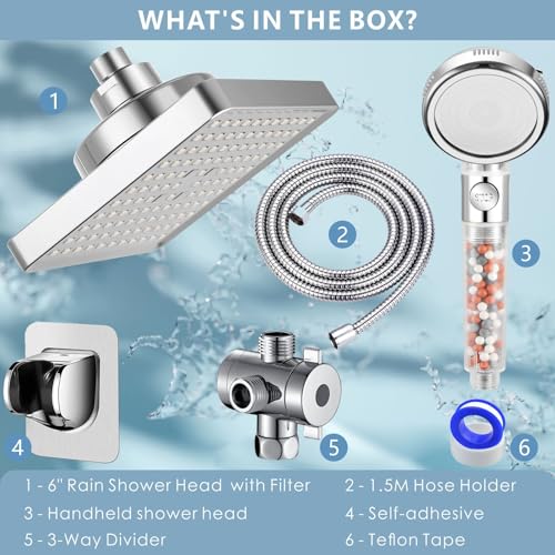 Filtered Shower Head with Handheld Combo