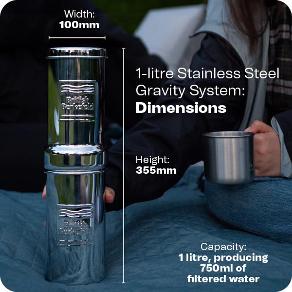 British Berkefeld 0.26 Gal Stainless Steel Gravity Water Filter System