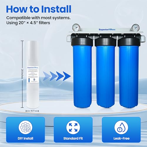 10 Micron Sediment Filter 20x4.5 Whole House Cartridge
