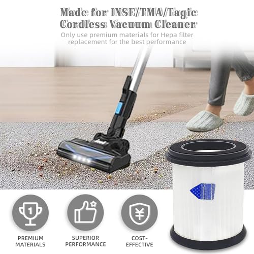 High Efficiency Filter Replacement for TMA T120 T121 T151 T150 T220 T210 T181 T180 T220 Cordless Vacuum Cleaner (24 Count)