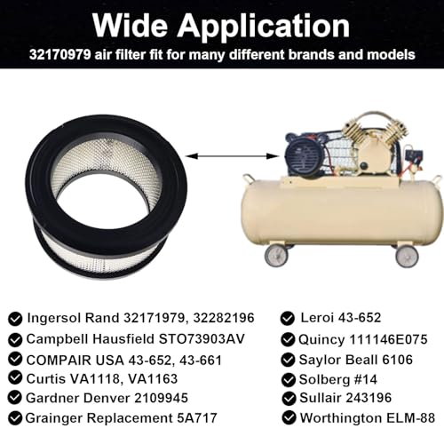 32170979 Air Filter Soberg # 14 A424 Air Intake Filter Element for Ingersoll Rand SS5 2340 T30 2475 Air Compressor (2 Count)
