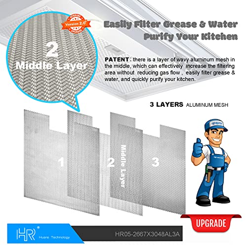 W10169961A Range Hood Filter Fits Whirlpool 2 Pack (2 Count)
