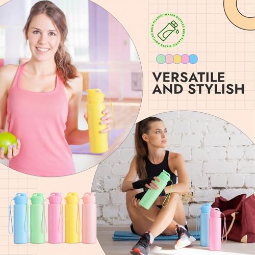 20 Pcs 17 Oz Plastic Water Bottles Bulk Sports (20 Count)