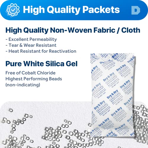 300 Gram [2 Packets] Silica Gel Packets Desiccants