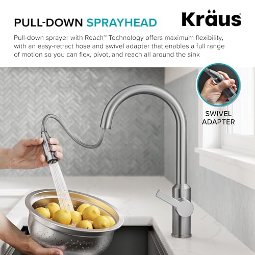 Brushed Brass Touchless Pull Down Kitchen Faucet KSF