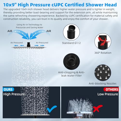 All Metal 10'' Rain Shower Head
