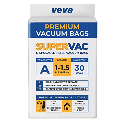 1 1.5 Gallon Filter Bags for Shop Vac Vacuum (30 Count)