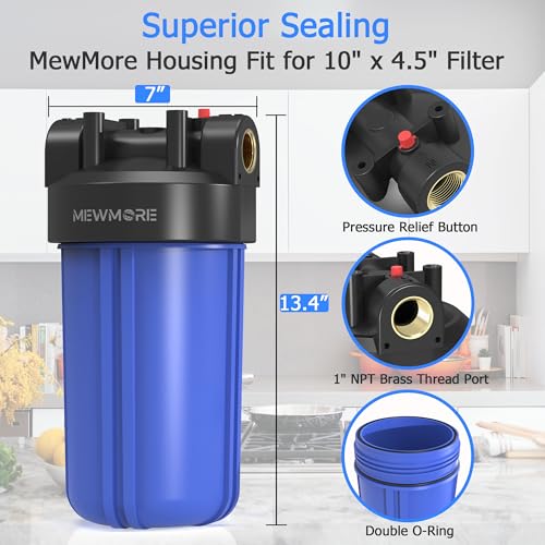 WHB10 Whole House Water Filter Housing Fit 10"x4.5" Sediment etc Filters
