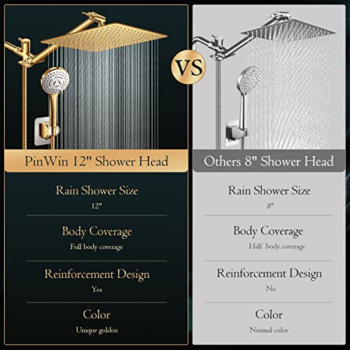 Shower Head 12'' Rain Shower Head with 11'' Extension Arm