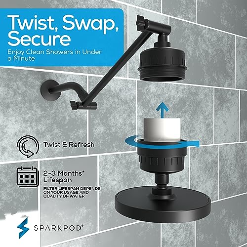 Filtered Shower Head & 11" Shower Arm