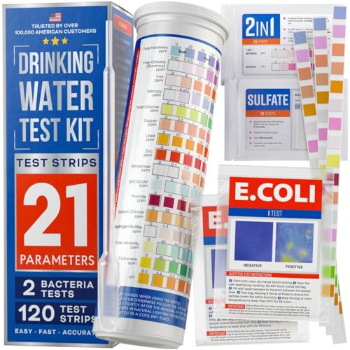 All New 21 in 1 Drinking Water Testing Kit Strips (120 Count)
