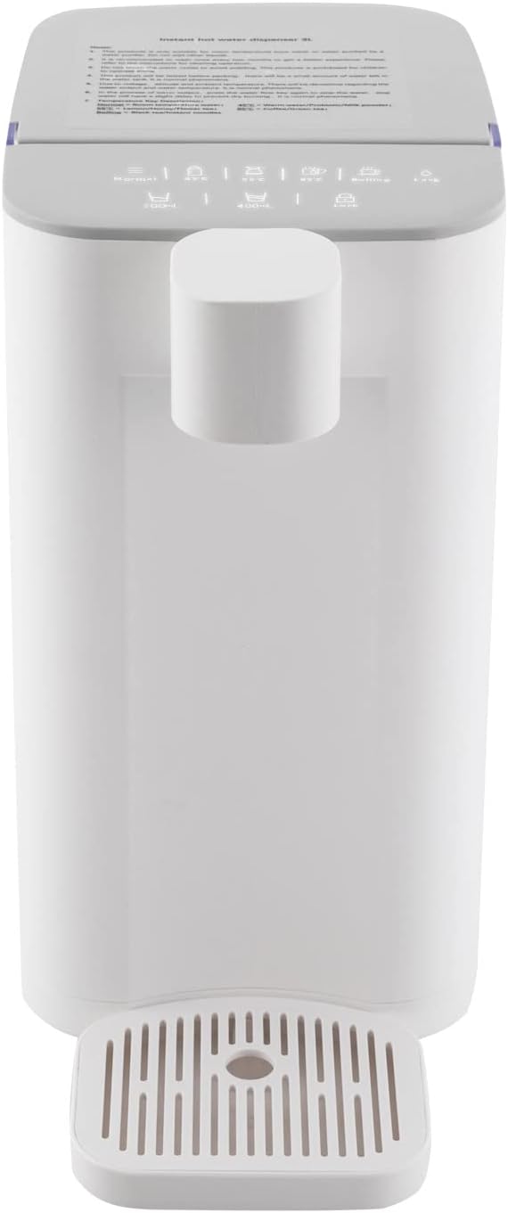 Electric Kettles, 102z Low-Noise Instant Hot Water Dispenser with Adjustable 5 Temp &2 Water Volume Dispense, Electric Water Filter Dispenser for Homes, Offices and Schools (White)