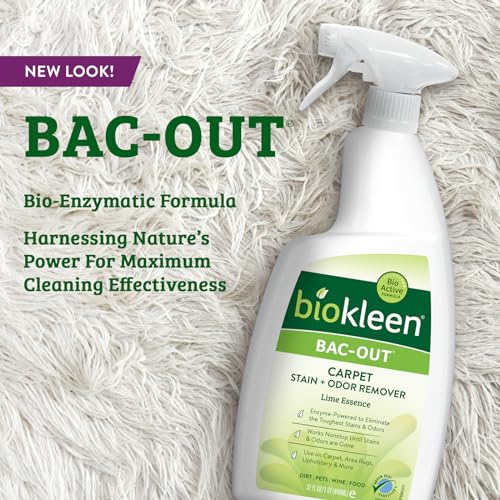 Bac Out Enzyme Cleaner Spray and Stain & Odor Remover for Pet Stains (64 Fl Oz)
