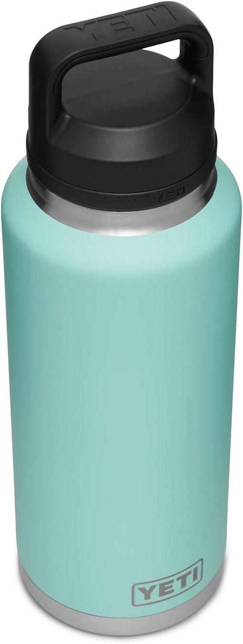 YETI Rambler 46 oz Bottle, Leakproof, Vacuum Insulated, Stainless Steel with Chug Cap, Seafoam