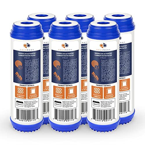 5 Micron 10 x 2.5 Granular Activated Carbon Water Filter Cartridge GAC Water Filter Replacement Compatible with AP117