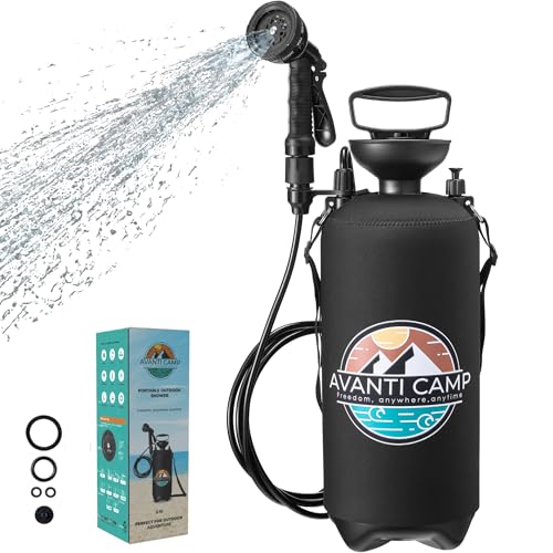Portable Camping Shower Padded Strap Neoprene Sleeve 2.1 Gal 8L