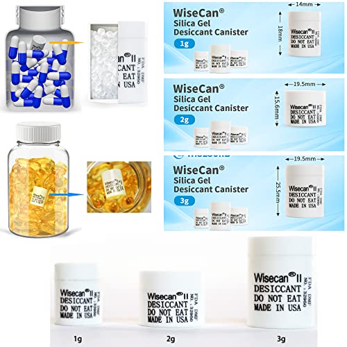 3 Gram 50 Pack Silica Gel Canister