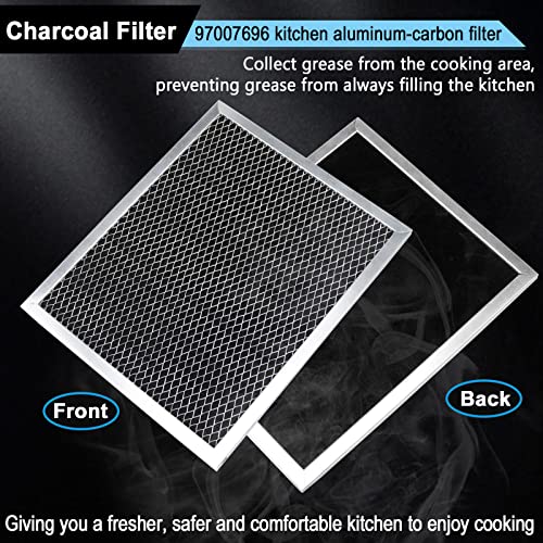 97007696 Charcoal Filter Replacement for Range Hood 41F Grease Filter 6105c 8 (4 Count)