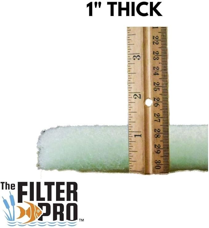 Lime Green Fine Filter Media, 1" Thick, 24" x 56" Roll, Perfect for Aquariums, Ponds or Water Gardens, Made in USA
