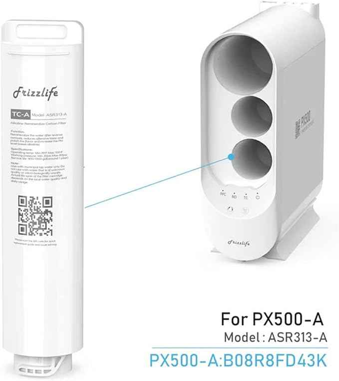 FRIZZLIFE ASR313-A Replacement Filter Cartridge for PX500/PX500-A (3rd Stage) - Remineralization Alkaline Filter