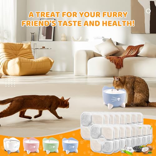 16 Pack Pet Fountain Filters for Catit PIXI Cat Drinking Fountain (16 Count)
