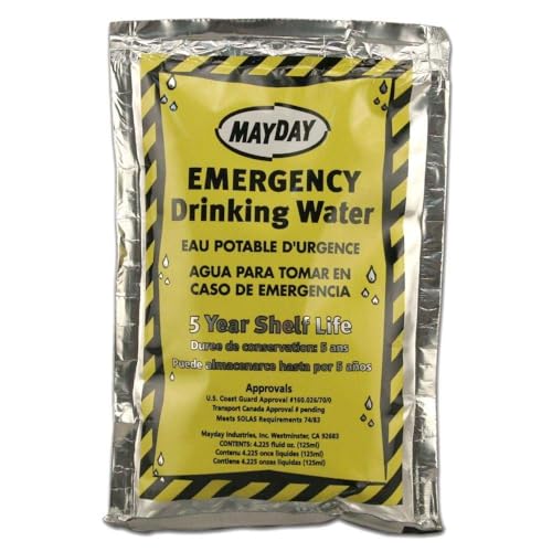 Emergency Water Pounches Case of 100. Emergency Preparedness (4.225 Ounce)