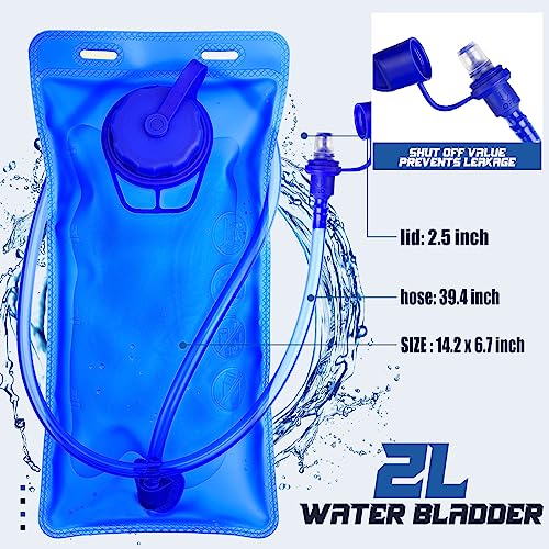5 Pcs Hydration Backpack Pack with 5 Pcs 2l Water Bladder Lightweight Water Backpack for Men Women Running Cycling Biking Climbing Hiking