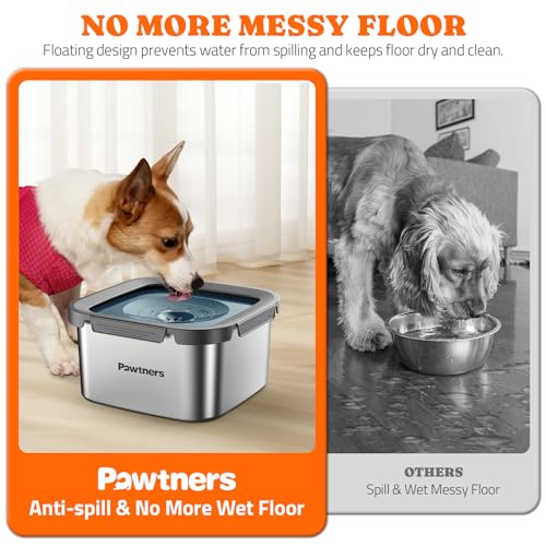 Stainless Steel Dog Water Bowl No Spill