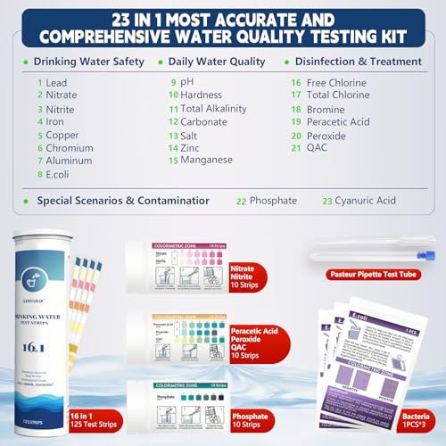 All New 23 in 1 Drinking Water Testing Kit 158 Strips (158 Count)