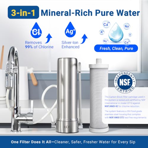 Upgrade 6 Stage Stainless Steel Countertop Water Filter
