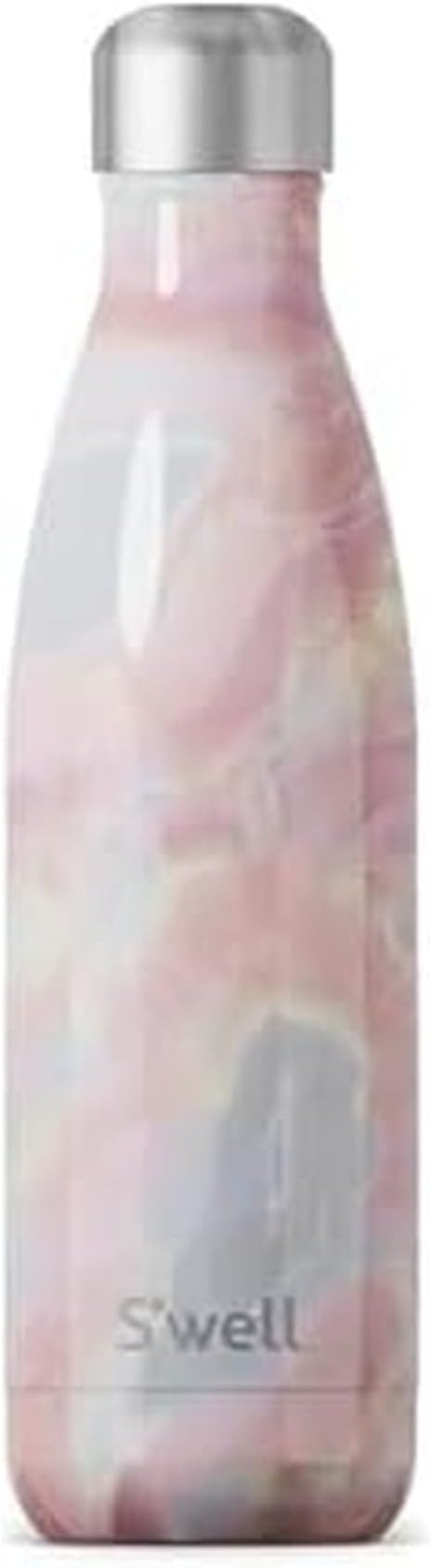 S’well Stainless Steel 17oz Water Bottle, Geode Rose Color, Triple-Layer Vacuum Insulated to Keep Drinks Cold 36 Hours and Hot 18 Hours, BPA Free