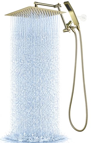 All Metal 12 Inches Rainfall Shower Head with Handheld Combo