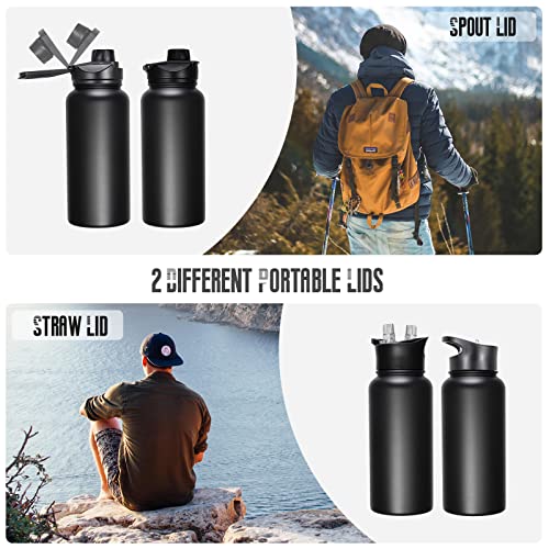 32 oz Insulated Water Bottle Bulk 4 Pack (4 Count)