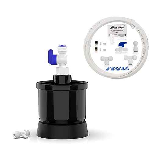 Frizzlife MWT3 Pressure Mini Water Tank with Ice Maker Installation Kit for Tankless Reverse Osmosis System PD400, PD500, PD600, PX500, PX500-A, PD800, PD1000, G2, G3, D4, D6