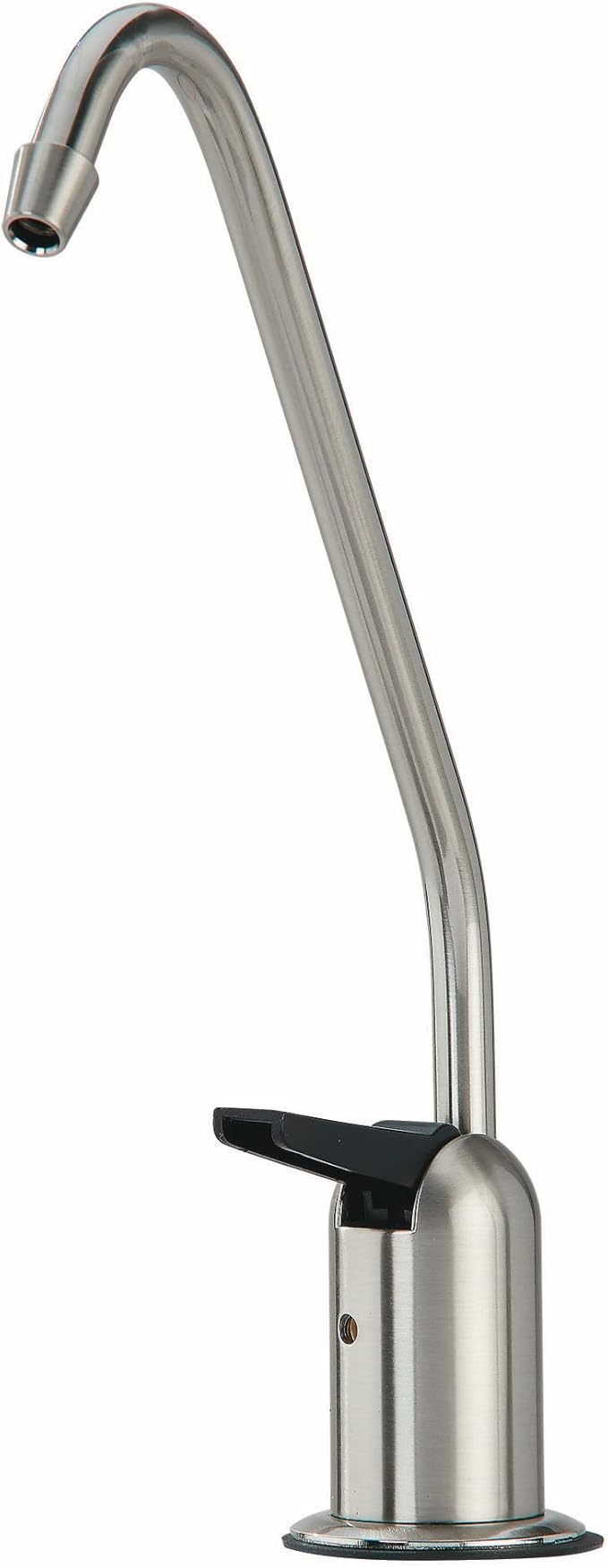Watts Premier Pureteck Standard Air Gap Auxiliary Faucet with 1/4" Supply Tubing Connection for RO Reverse Osmosis Water Filtration Systems, Touch N'Flow Spring Loaded Handle, Brushed Nickel