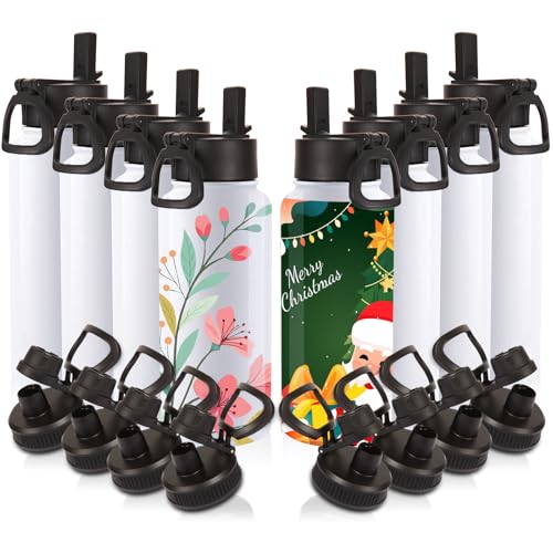 Sublimation Insulated Water Bottles Blank Bulk 8 Pack (8 Count)
