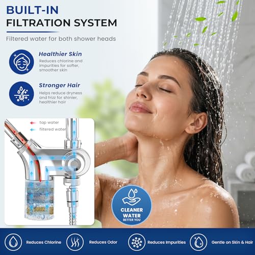 Upgraded Dual Shower Heads Combo