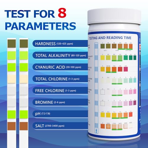 Salt Pool Test Strips Salt Water Pool Testing Kit (125 Count)