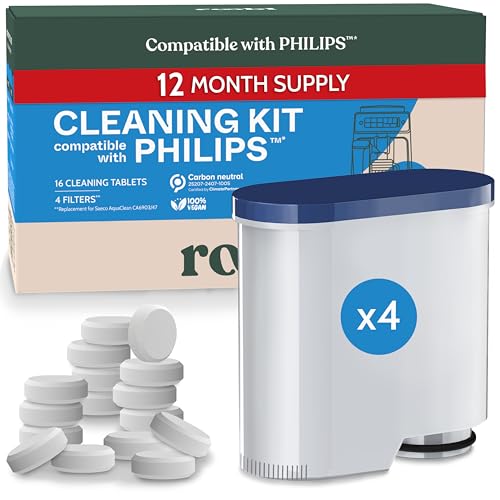 Cleaning Tablets & Filters Compatible with Philips Espresso (16 Count)