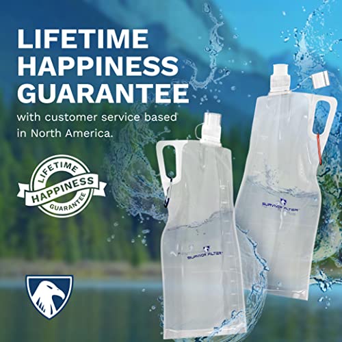 2L Clear Collapsible Water Bottles (2 Count)