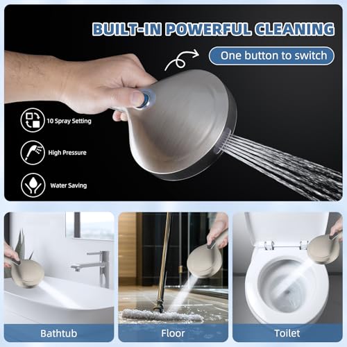 12" Metal Rain Shower Head with Handheld