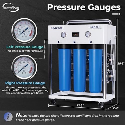 CRO2000 4 Stage Tankless Commercial Reverse Osmosis Drinking Water Filtration System w