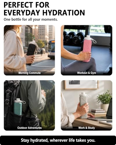 Collapsible Water Bottles 21oz (2 Count)